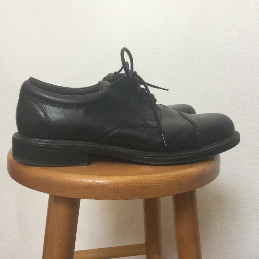 Hunter's Bay Men's Black LeatherLace Up Dress Shoes Size 11.5